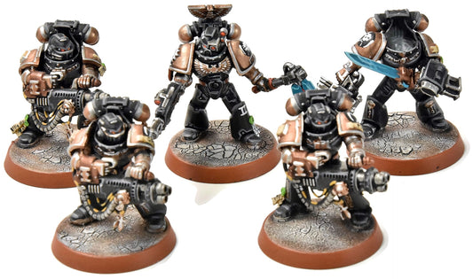 SPACE MARINES 5 Veterans with Special Weapons #1 missing one head PRO PAINTED