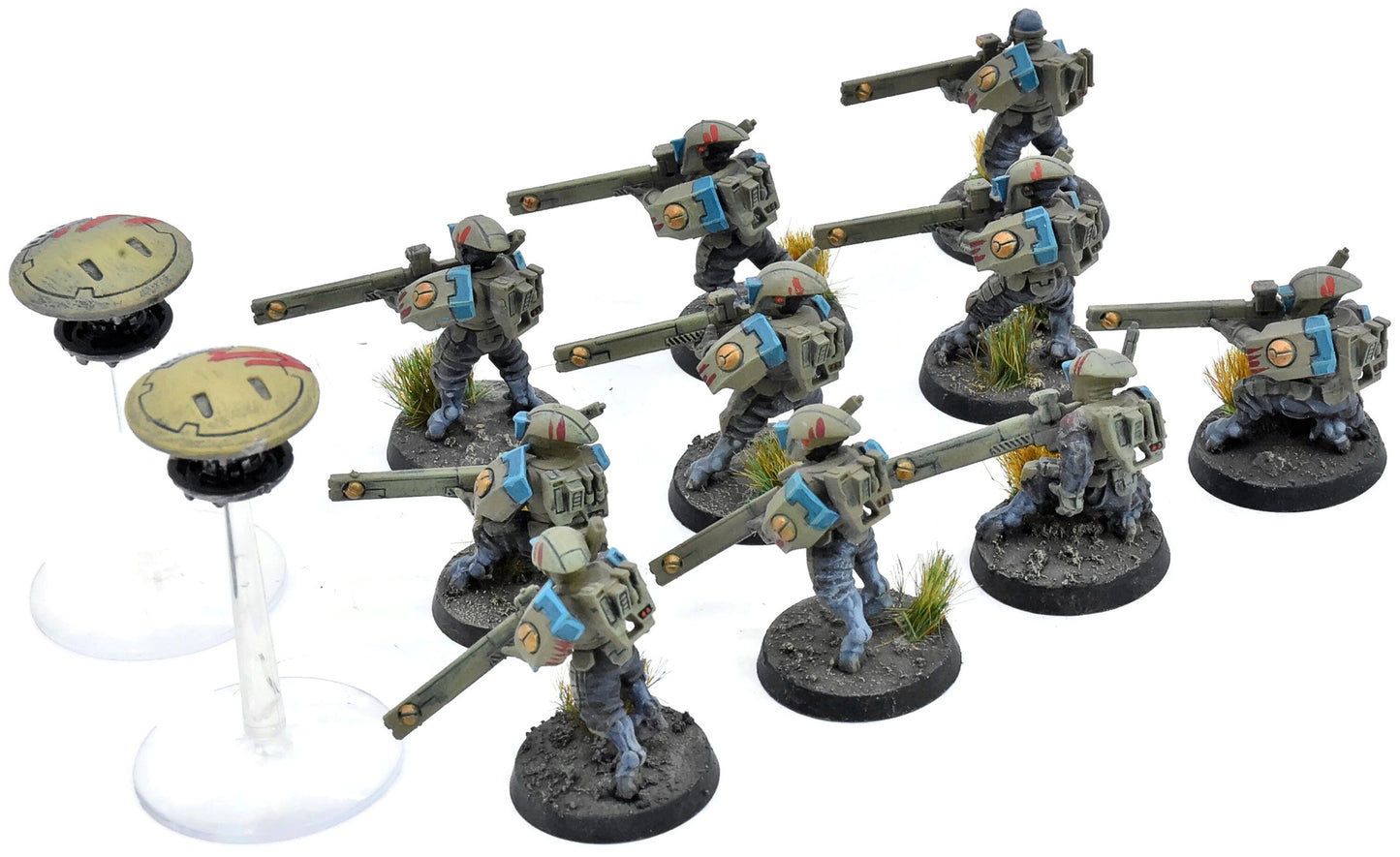 TAU EMPIRE 12 Strike Team #5 WELL PAINTED Warhammer 40K