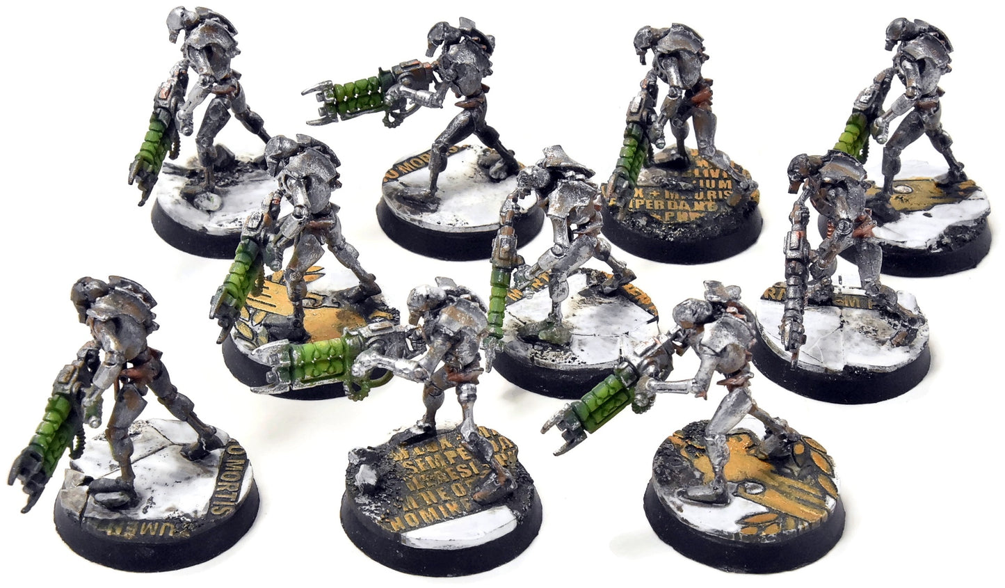 NECRONS 10 NECRON Warriors #1 WELL PAINTED Warhammer 40k