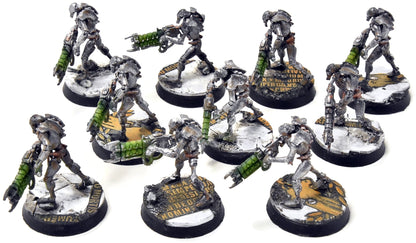 NECRONS 10 Necron Warriors #1 WELL PAINTED Warhammer 40K 4932