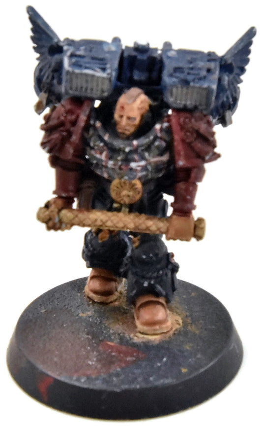 SPACE MARINES Captain with Jump Pack #1 axe broken Warhammer 40K
