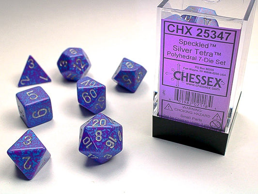 Speckled 7-Die Set Silver Tetra Chessex Dice (CHX25347)