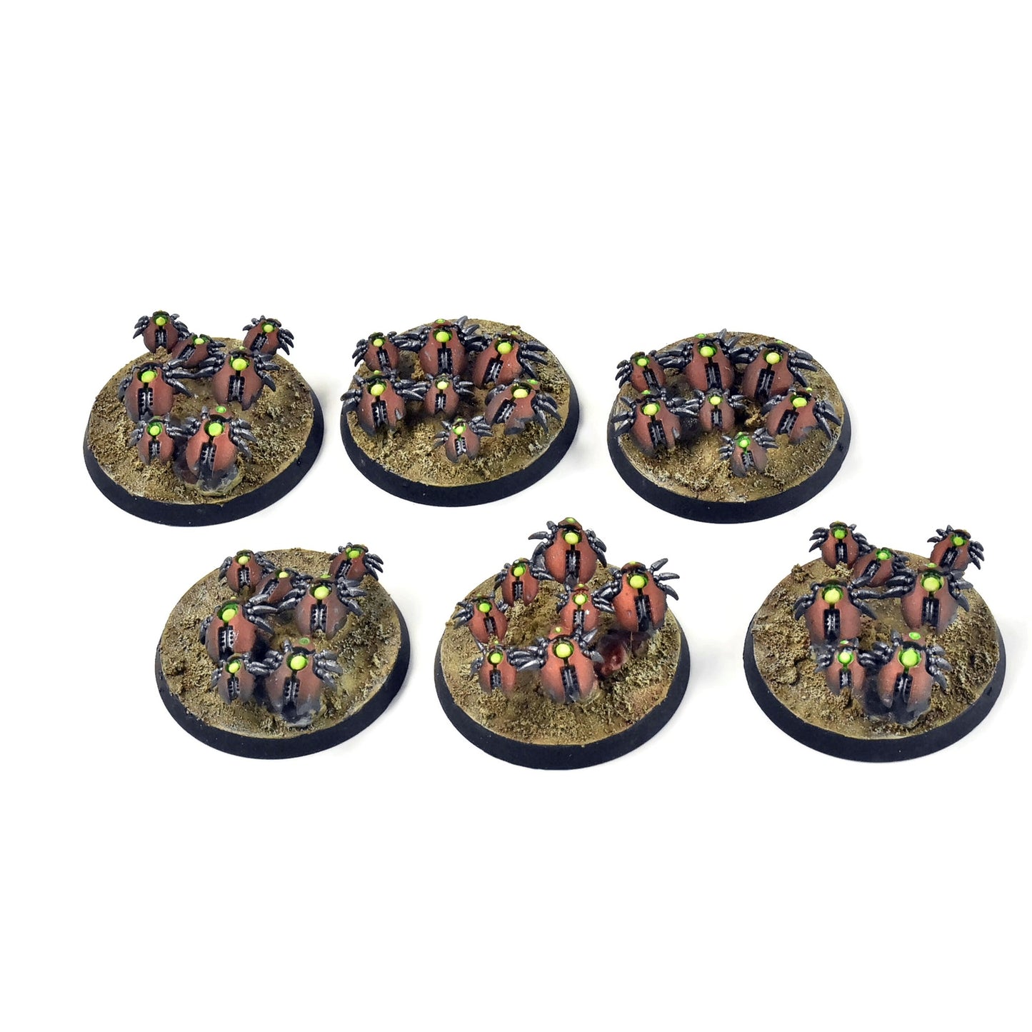 NECRONS 6 Canoptek Scarab Swarms #1 WELL PAINTED Warhammer 40K