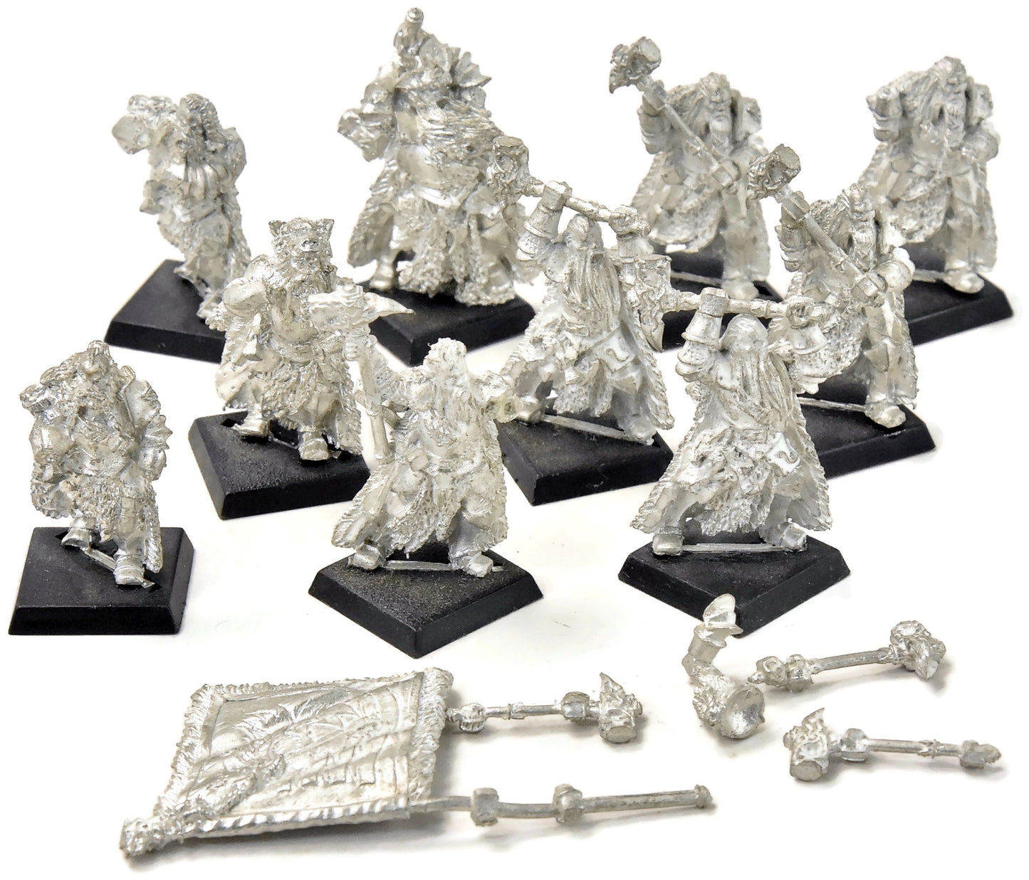 THE EMPIRE 10 Teutogen Guard Command METAL white wolf #1 Fantasy