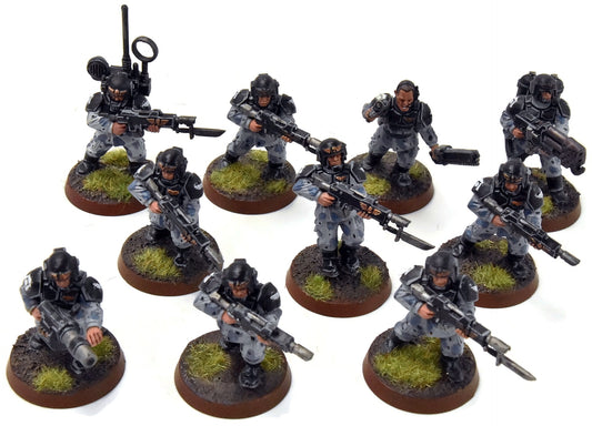 ASTRA MILITARIUM 10 Cadian Shock Troops #20 WELL-PAINTED Warhammer 40K