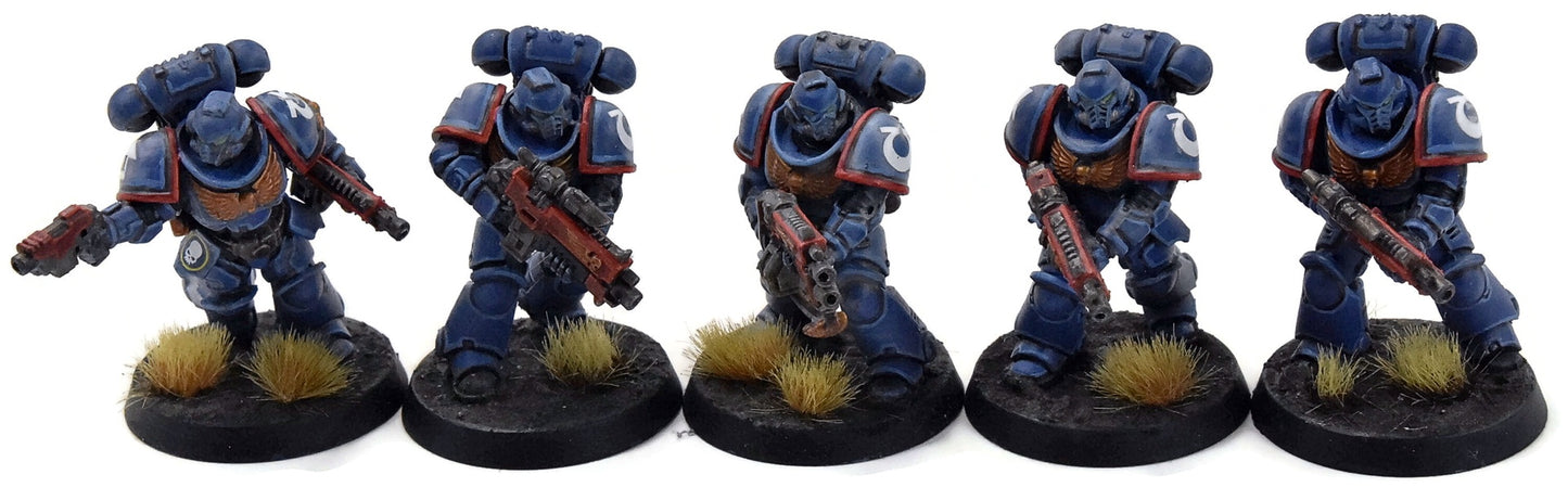 SPACE MARINES 10 Intercessors #2 WELL PAINTED Ultramarines 40K