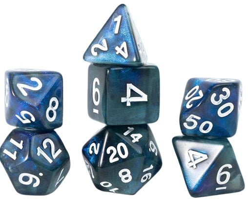 Sirius Dice Gaming Treasures Unearthed Sapphire 7-die Set