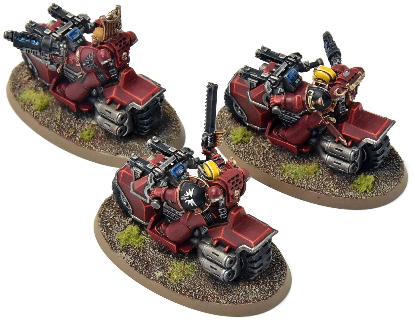 BLOOD ANGELS 3 Scout Bike #2 WELL PAINTED Warhammer 40K Bikes