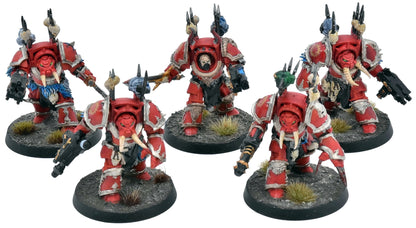CHAOS SPACE MARINES 5 Chaos Terminators Squad #1 WELL PAINTED 40K