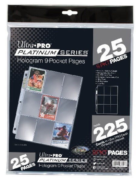 Ultra Pro Page 9 Pockets Pro Platinum Series 25Ct