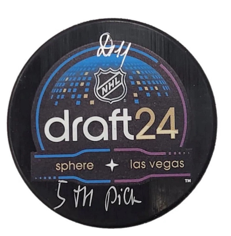 Ivan Demidov Autographed & Inscribed Puck - Draft