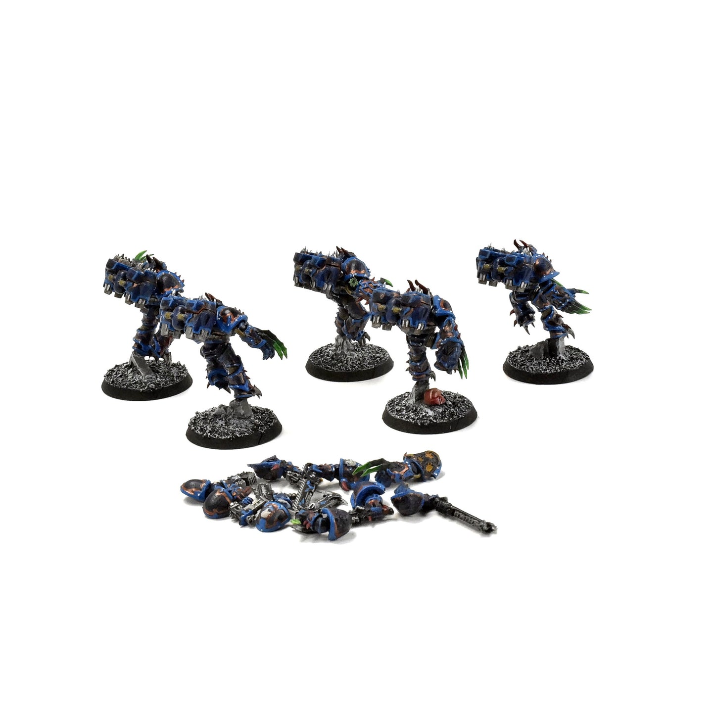 CHAOS SPACE MARINES 5 Raptors #1 WELL PAINTED 40K magnetized