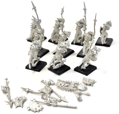 LIZARDMEN 10 Temple Guard #1 METAL Warhammer Fantasy