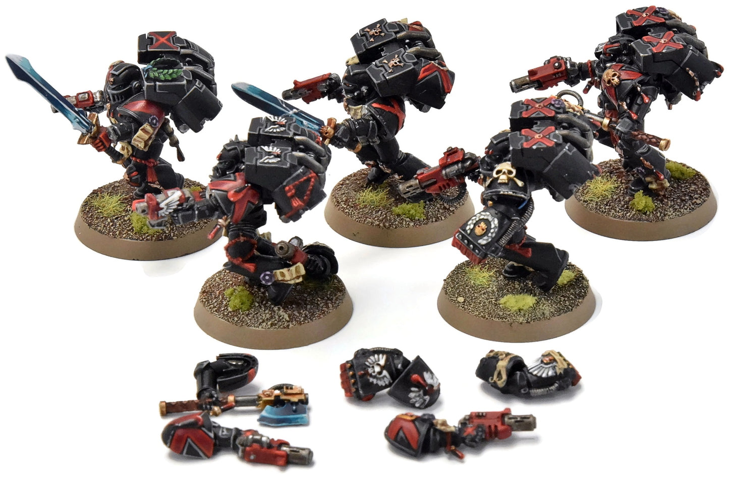 BLOOD ANGELS 5 Death Company With Jump Pack #18 Some Metal Parts PRO PAINTED 40K