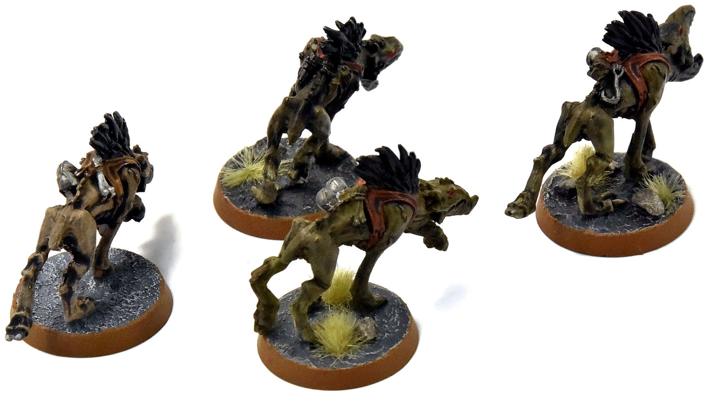 TAU EMPIRE 4 Kroot Hounds #2 WELL PAINTED Warhammer 40K