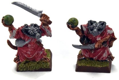 SKAVEN 2 Skryre Acolytes #2 METAL No backpacks Warhammer Fantasy