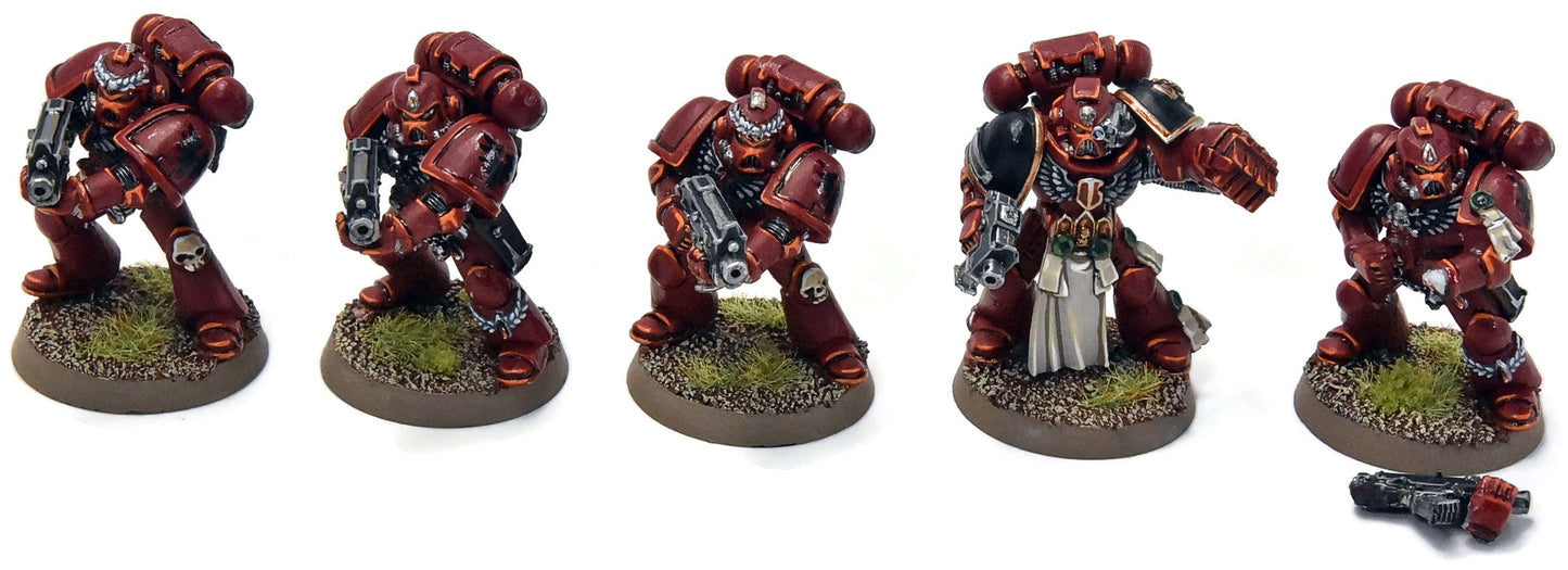 BLOOD ANGELS 10 Tactical marines #1 METAL PRO PAINTED Warhammer 40K