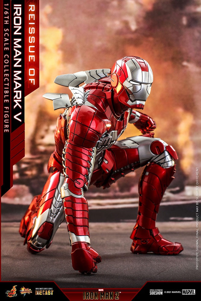 Figurine Iron Man Mark V à l'échelle 1/6 par Hot Toys