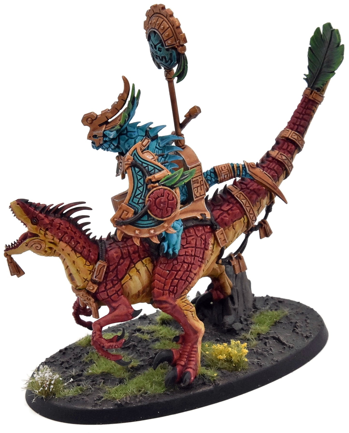 SERAPHON Saurus Scar Veteran On Aggradon #1 COMMISSION PRO PAINTED Sigmar