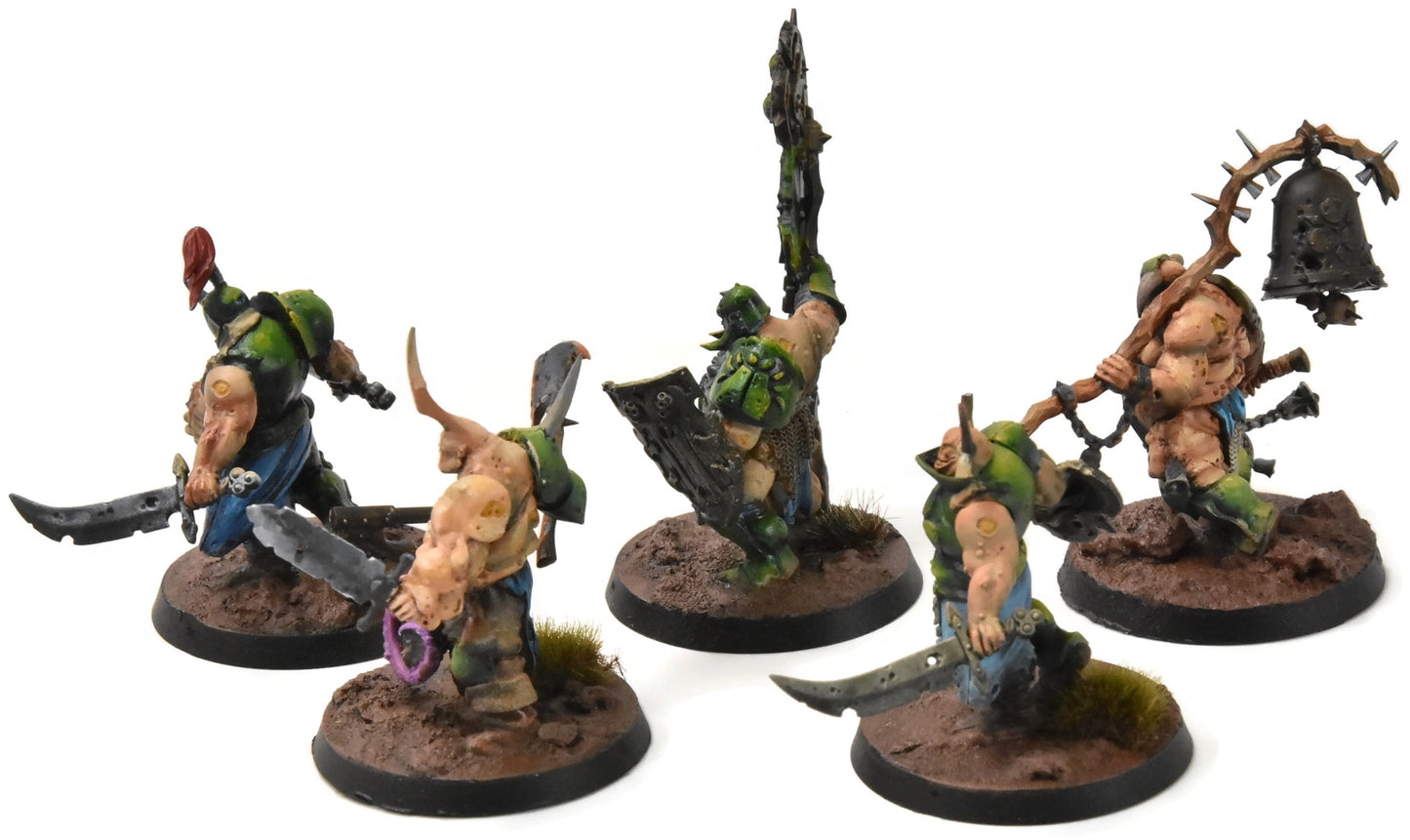 MAGGOTKIN OF NURGLE 5 Putrid Blightkings #1 WELL PAINTED Sigmar 6235