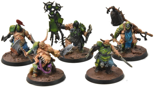 MAGGOTKIN OF NURGLE 5 Putrid Blightkings #1 WELL PAINTED Sigmar 6235