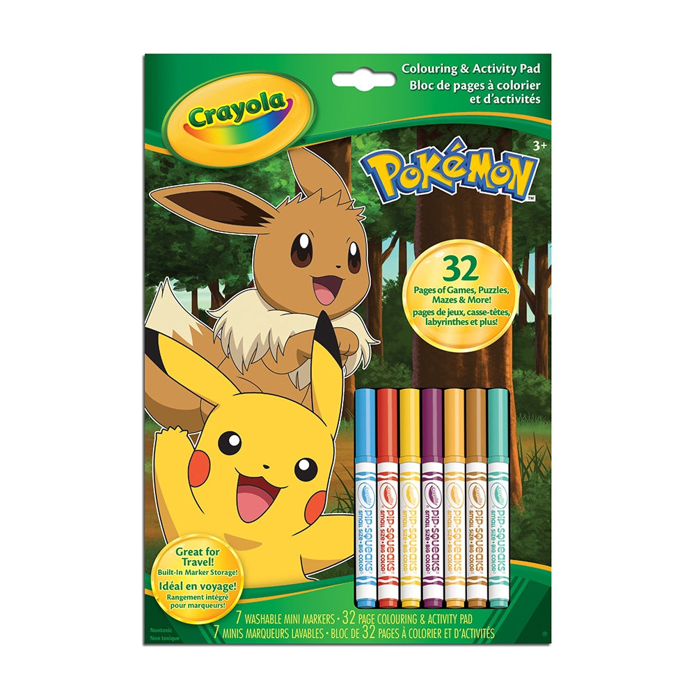 Crayola - Bloc de papier à colorier et d'activités Pokémon