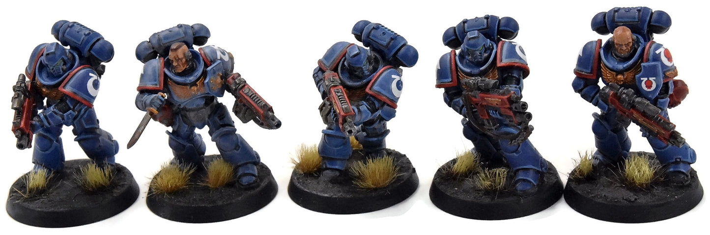 SPACE MARINES 10 Intercessors #2 WELL PAINTED Ultramarines 40K