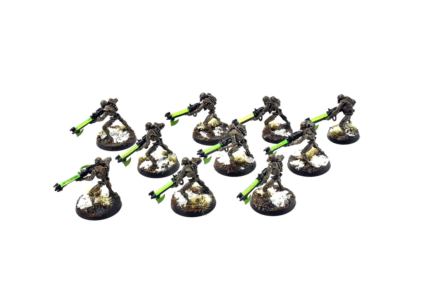 NECRONS 10 NECRON Warriors #2 WELL PAINTED Warhammer 40k