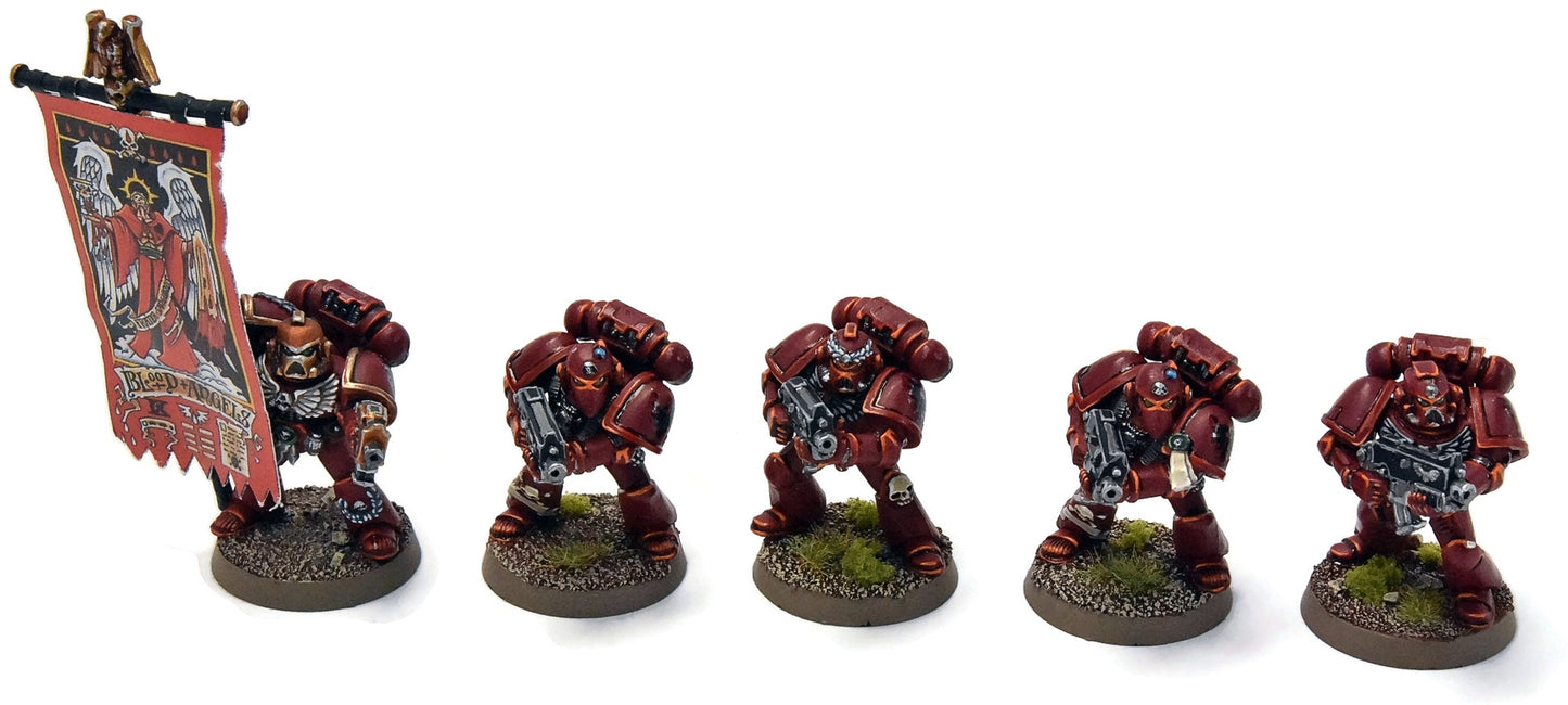 BLOOD ANGELS 10 Tactical marines #1 METAL PRO PAINTED Warhammer 40K