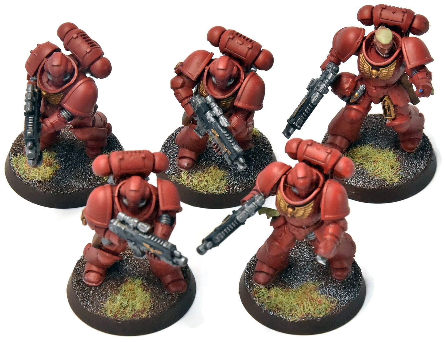 SPACE MARINES 5 Primaris Intercessors #2 WELL PAINTED Warhammer 40K