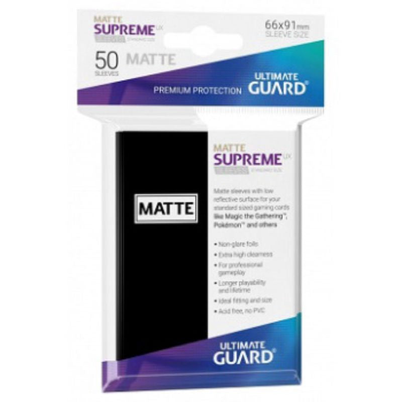 Ultimate Guard Sleeves Supreme Ux Matte Black 50Ct
