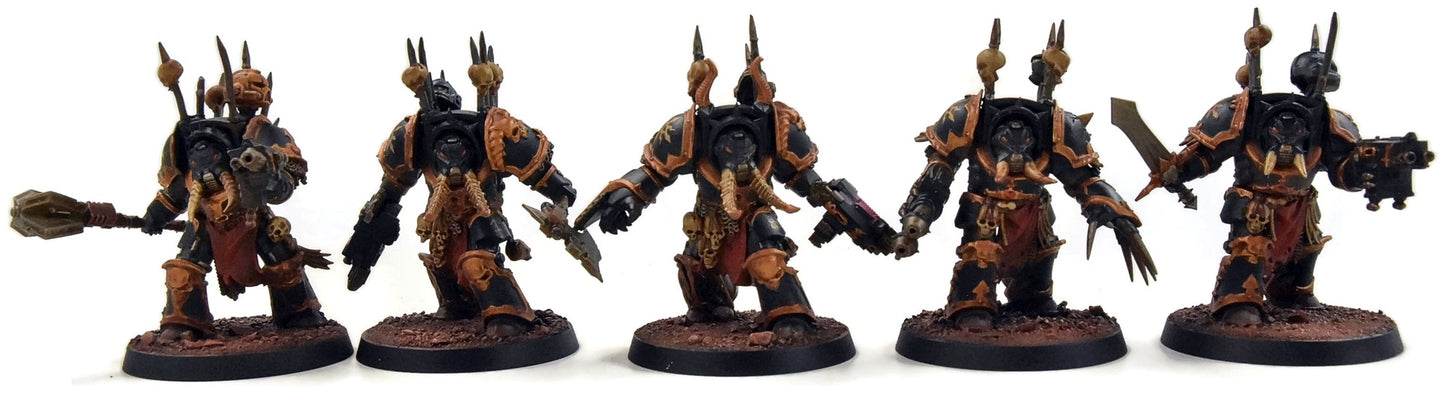 CHAOS SPACE MARINES 9 Terminators #1 WELL PAINTED Warhammer 40K