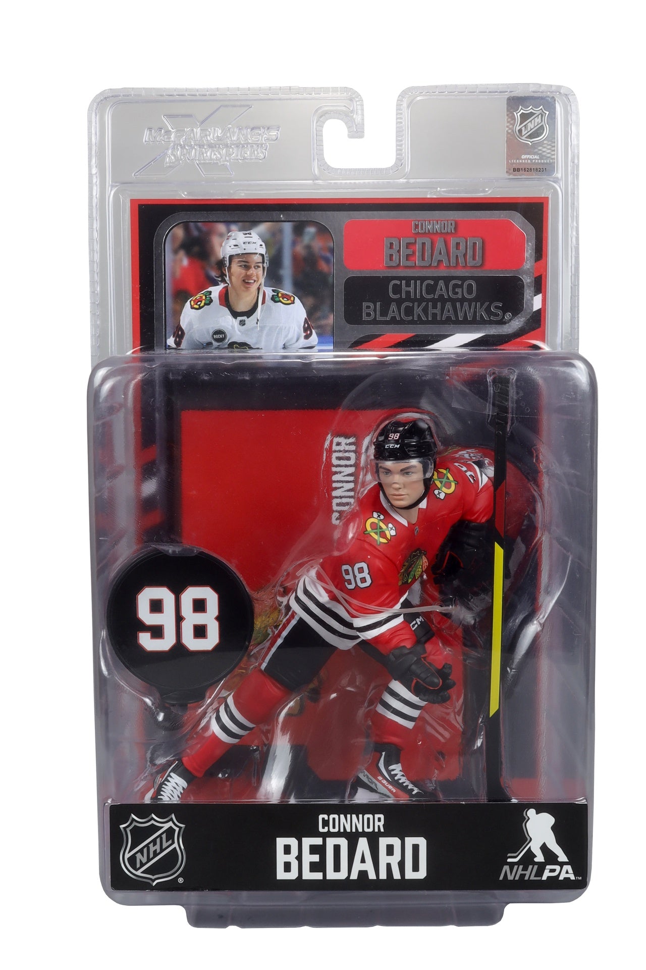 Mcfarlane Nhl Connor Bedard - Chicago Blackhawks (White or Red)