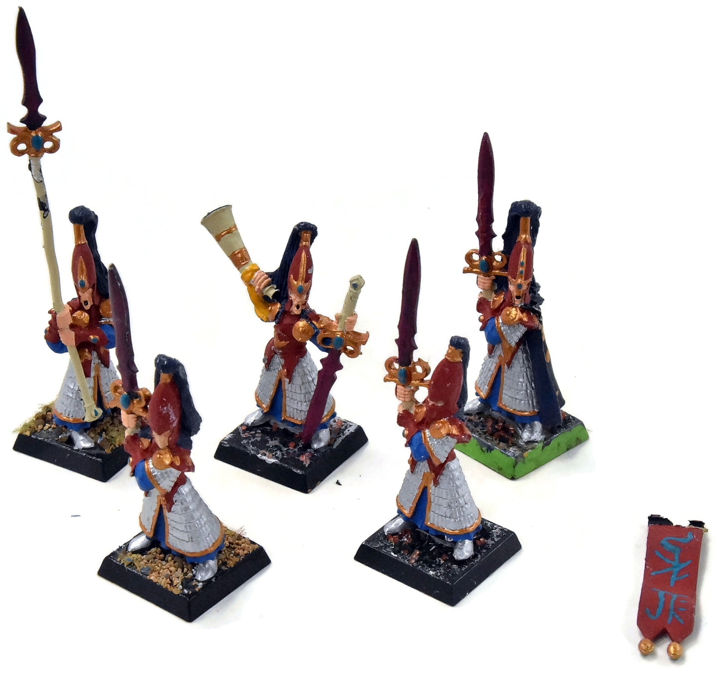 HIGH ELVES 5 Sword Masters #2 METAL Warhammer Fantasy