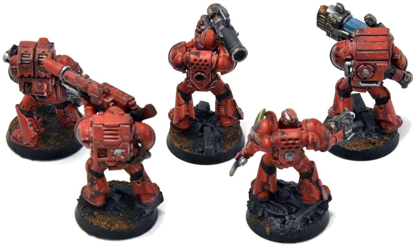 BLOOD ANGELS 5 Devastator Squad #12 Some Metal Parts PRO PAINTED Warhammer 40K