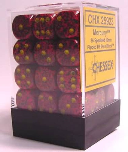 Speckled 36 * D6 Mercury 12mm Chessex Dice (CHX25923)