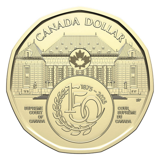 2025 $1 150th Anniversary of the Supreme Court of Canada Non-colourized Special Wrap Roll