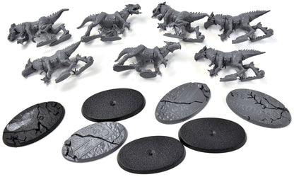 LIZARDMEN 7 Saurus Knights no riders #1 Warhammer Fantasy