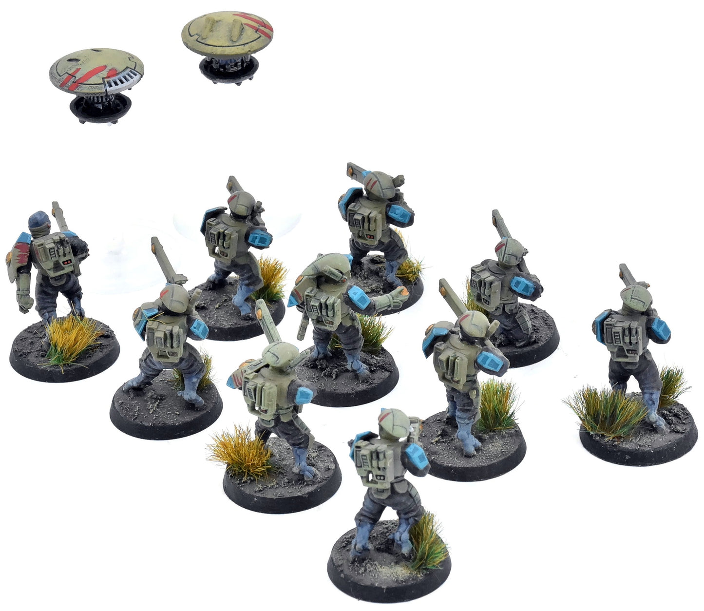 TAU EMPIRE 12 Strike Team #3 WELL PAINTED Warhammer 40K