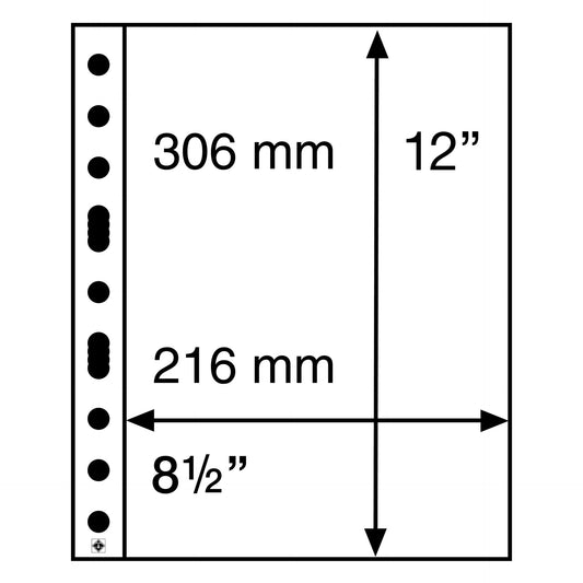 Plastic Pockets Grande Sheets 1C One-Way Division Clear