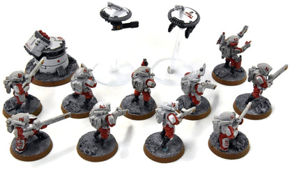 TAU EMPIRE 10 Fire Warriors #3 WELL PAINTED Warhammer 40K
