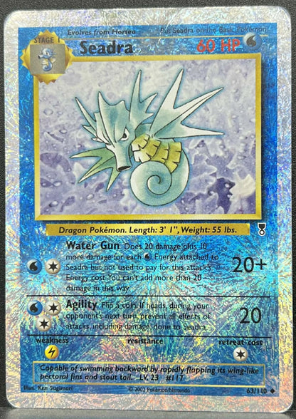 Pokémon TCG Seadra 63/110 Legendary Collection Reverse Damaged