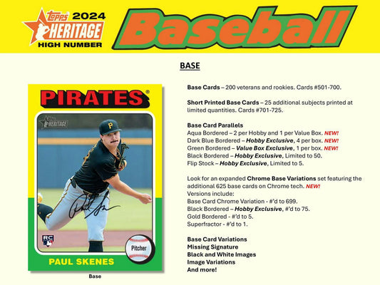 2024 Topps Heritage High Number Baseball Blaster Value Box