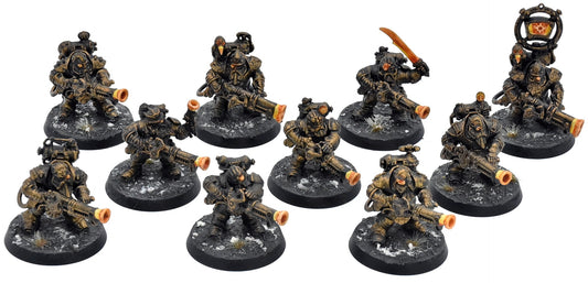 KHARADRON OVERLORDS 10 Arkanaut Company #1 WELL PAINTED Warhammer Sigmar 7265