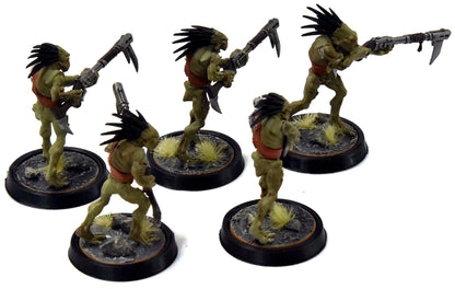 TAU EMPIRE 5 Kroot Carnivores #4 WELL PAINTED Warhammer 40K