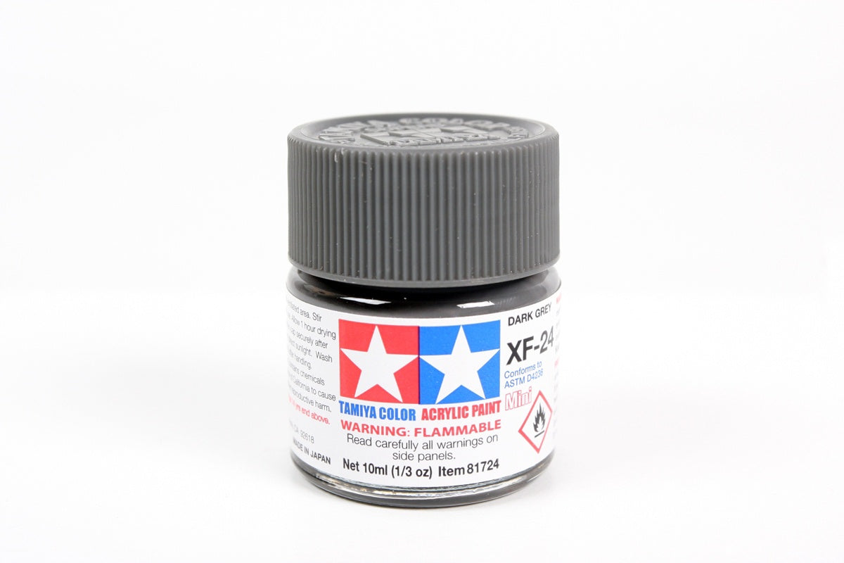 Tamiya Flat Dark Grey Acrylic Mini (XF-24)
