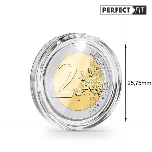 Ultra Coin Capsules Perfect Fit For 2 Euro (2575 MM) Pack Of 10