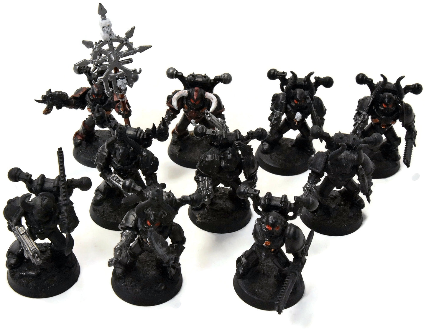 CHAOS SPACE MARINES 10 Chaos Marines #2 Warhammer 40K missing arm