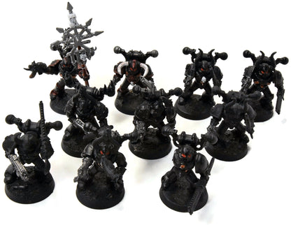 CHAOS SPACE MARINES 10 Chaos Marines #2 Warhammer 40K missing arm