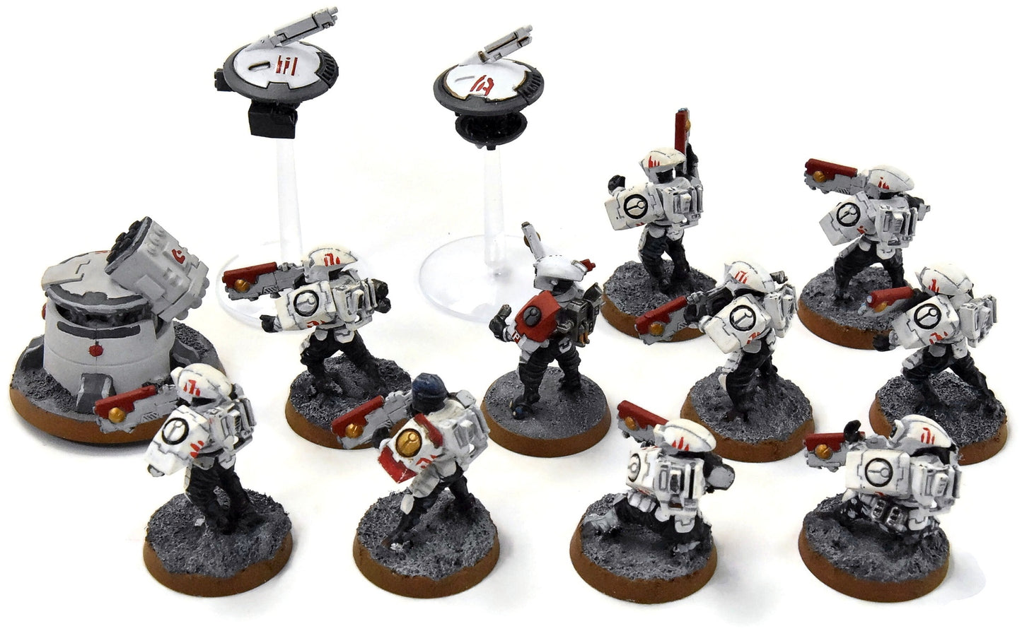 TAU EMPIRE 10 Breachers #2 WELL PAINTED Warhammer 40K
